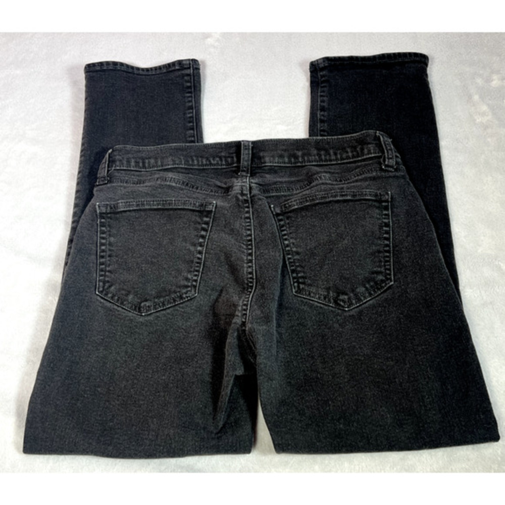 Gap Jeans Womens 10 P Faded Black Denim Classic Straight Mid Rise Stretch - Picture 8 of 14